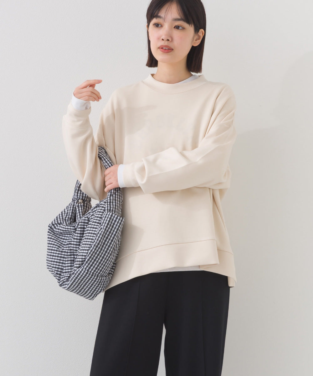 【OMNES】ソフトポンチ 脇スナップスリット入 チュニック丈長袖トップス UVカット花粉リリース付【261W430OMN013】