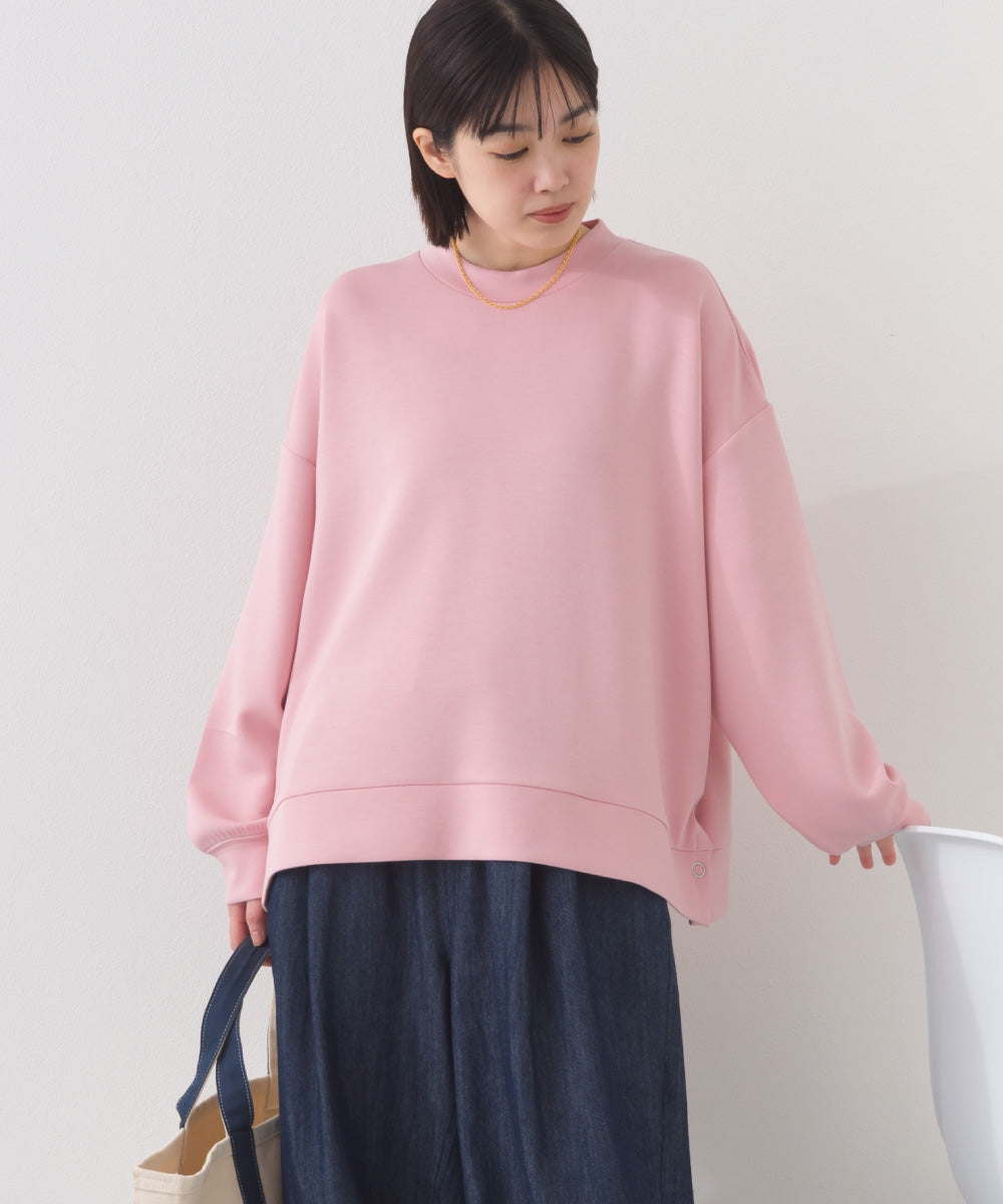 【OMNES】ソフトポンチ 脇スナップスリット入 チュニック丈長袖トップス UVカット花粉リリース付【261W430OMN013】