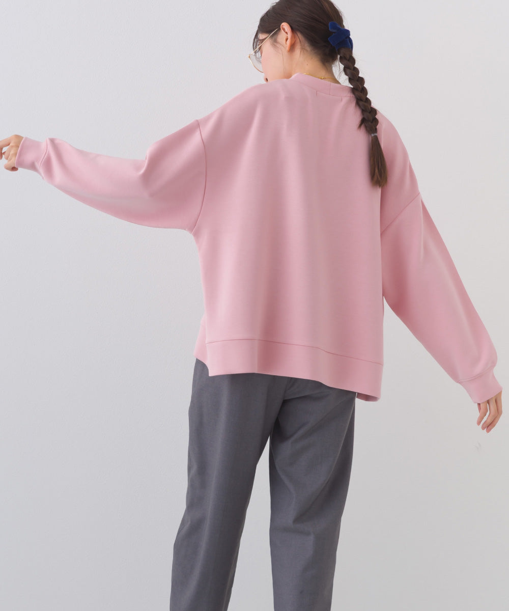 【OMNES】ソフトポンチ 脇スナップスリット入 チュニック丈長袖トップス UVカット花粉リリース付【261W430OMN013】