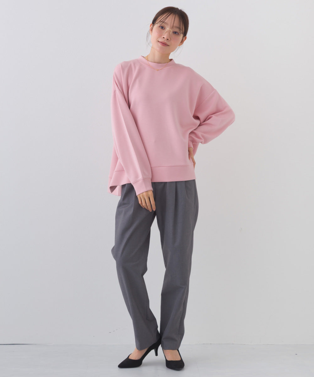 【OMNES】ソフトポンチ 脇スナップスリット入 チュニック丈長袖トップス UVカット花粉リリース付【261W430OMN013】