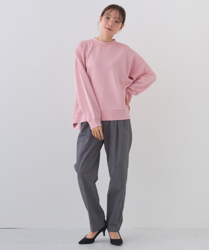 【OMNES】ソフトポンチ 脇スナップスリット入 チュニック丈長袖トップス UVカット花粉リリース付【261W430OMN013】