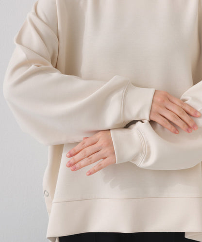 【OMNES】ソフトポンチ 脇スナップスリット入 チュニック丈長袖トップス UVカット花粉リリース付【261W430OMN013】