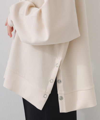 【OMNES】ソフトポンチ 脇スナップスリット入 チュニック丈長袖トップス UVカット花粉リリース付【261W430OMN013】