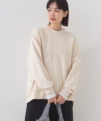 【OMNES】ソフトポンチ 脇スナップスリット入 チュニック丈長袖トップス UVカット花粉リリース付【261W430OMN013】