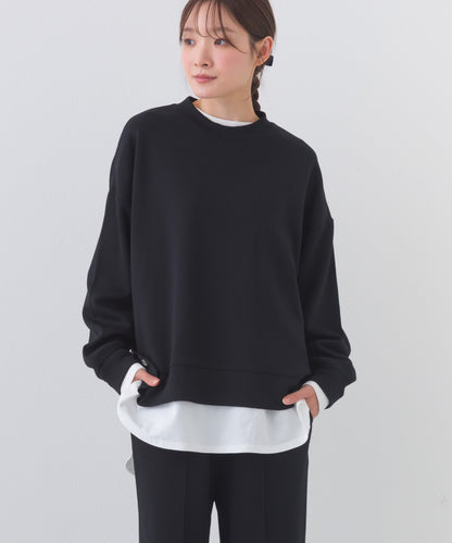 【OMNES】ソフトポンチ 脇スナップスリット入 チュニック丈長袖トップス UVカット花粉リリース付【261W430OMN013】