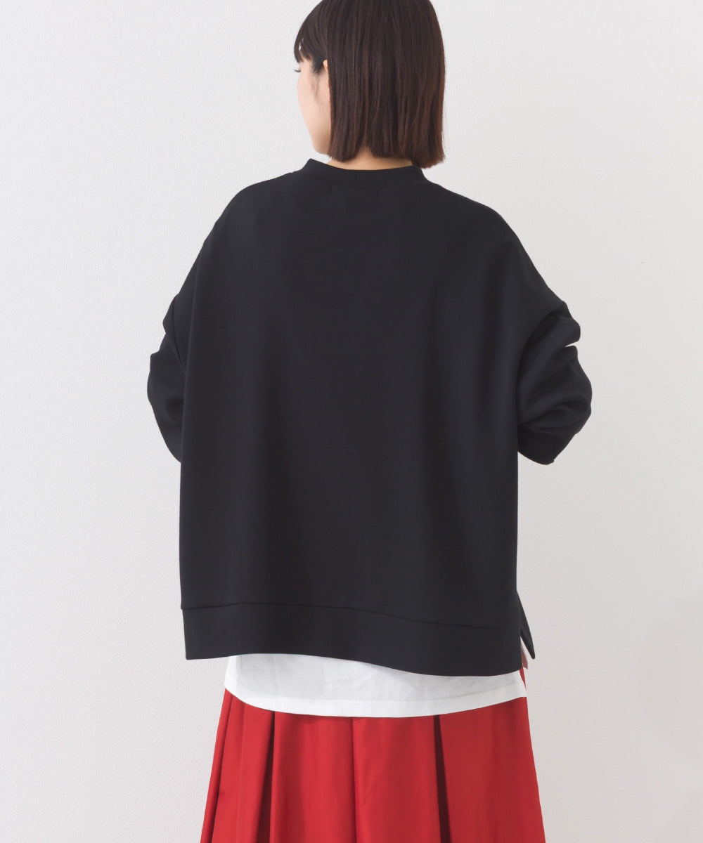 【OMNES】ソフトポンチ 脇スナップスリット入 チュニック丈長袖トップス UVカット花粉リリース付【261W430OMN013】