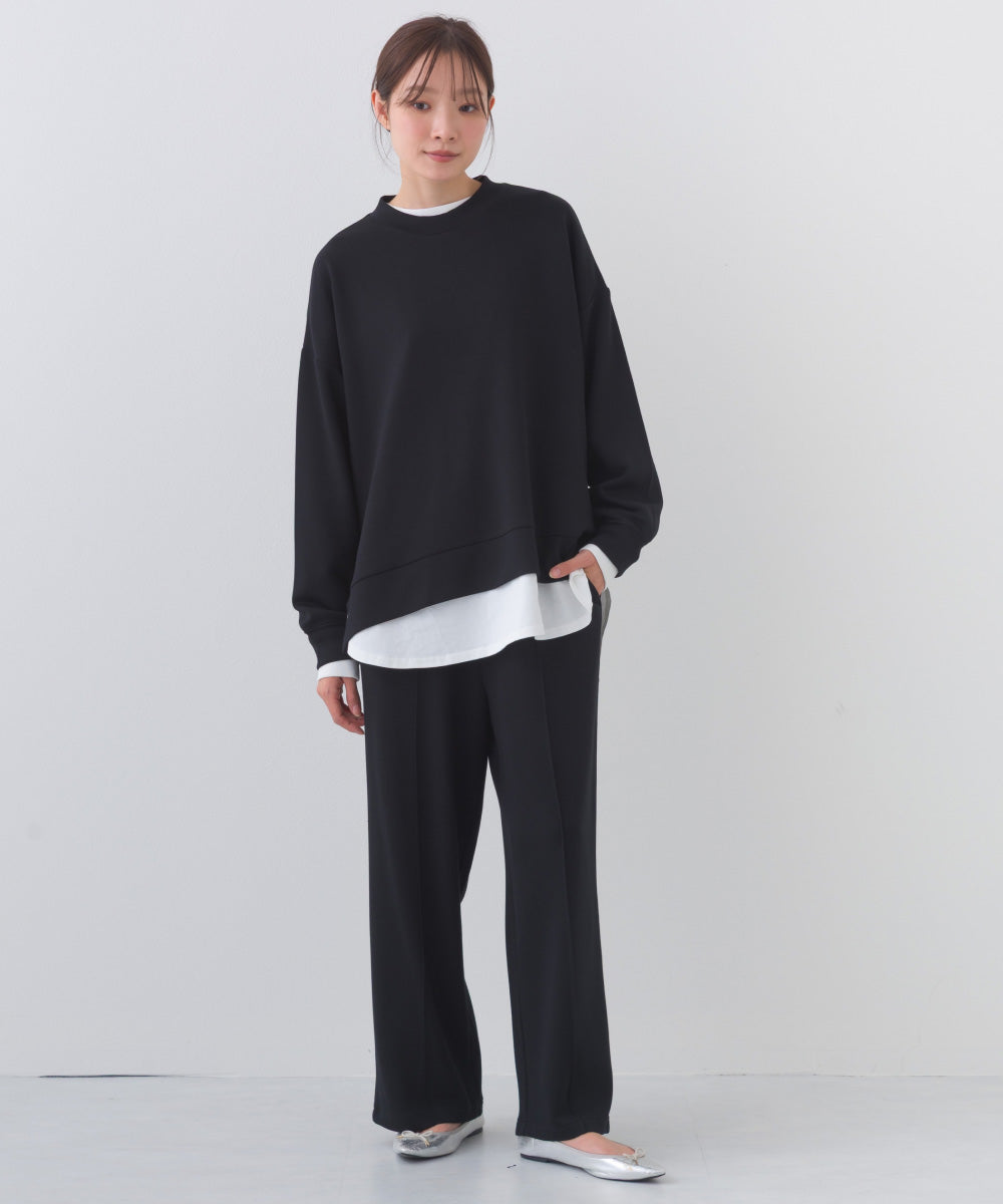 【OMNES】ソフトポンチ 脇スナップスリット入 チュニック丈長袖トップス UVカット花粉リリース付【261W430OMN013】