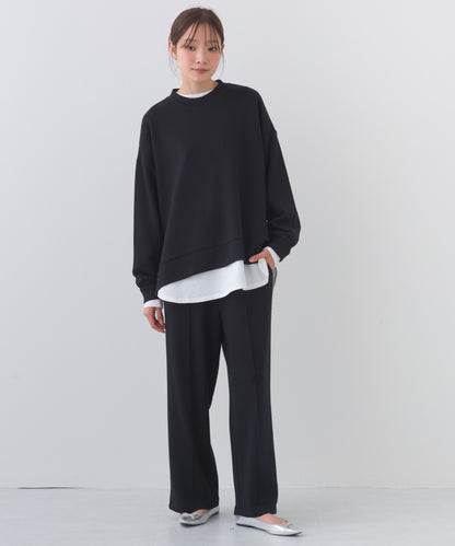 【OMNES】ソフトポンチ 脇スナップスリット入 チュニック丈長袖トップス UVカット花粉リリース付【261W430OMN013】