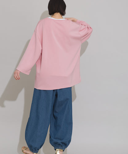 【OMNES】ソフトポンチノーカラー長袖カーディガン UVカット 花粉リリース付【261W430OMN014】