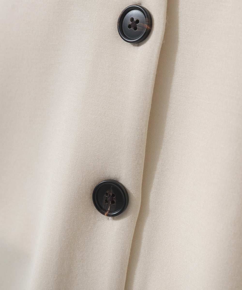 【OMNES】ソフトポンチノーカラー長袖カーディガン UVカット 花粉リリース付【261W430OMN014】