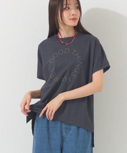 【OMNES】接触冷感 ロゴフレンチスリーブ半袖Tシャツ【261W430OMN022】