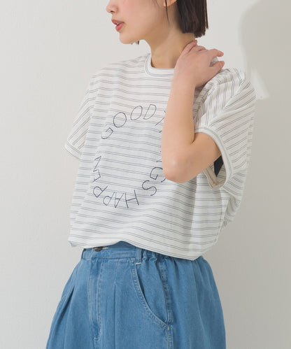 【OMNES】接触冷感 ロゴフレンチスリーブ半袖Tシャツ【261W430OMN022】