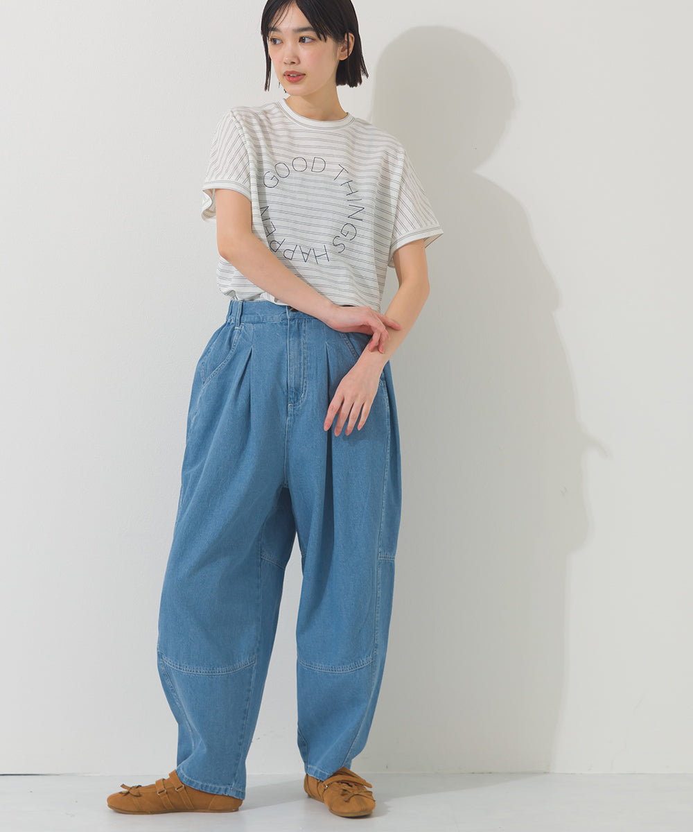 【OMNES】接触冷感 ロゴフレンチスリーブ半袖Tシャツ【261W430OMN022】
