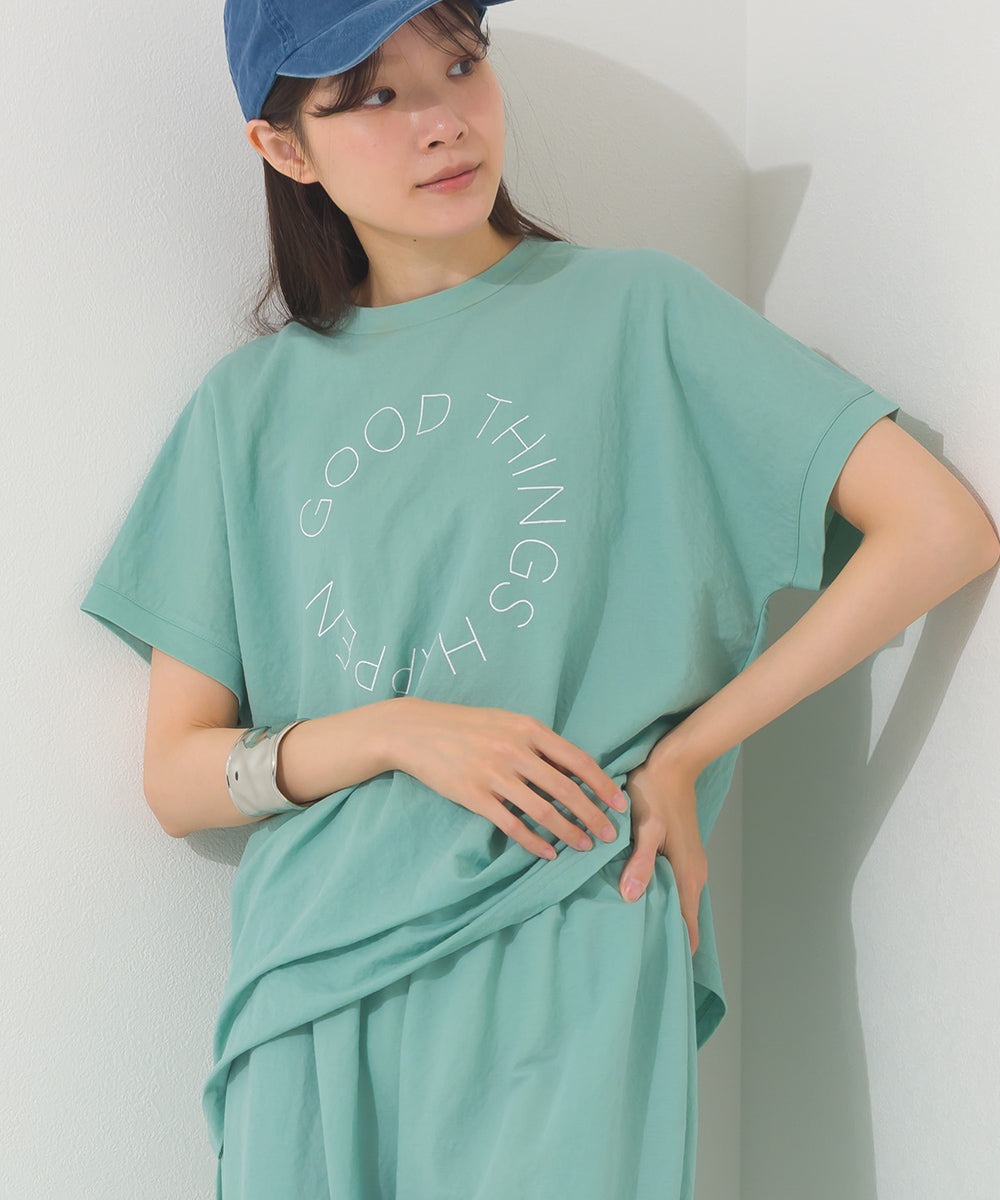 【OMNES】接触冷感 ロゴフレンチスリーブ半袖Tシャツ【261W430OMN022】