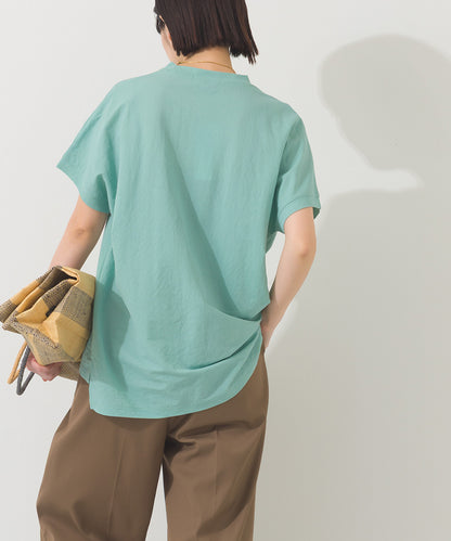 【OMNES】接触冷感 ロゴフレンチスリーブ半袖Tシャツ【261W430OMN022】