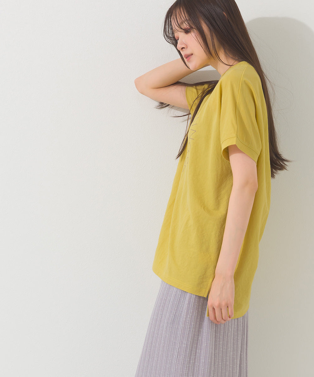 【OMNES】接触冷感 ロゴフレンチスリーブ半袖Tシャツ【261W430OMN022】