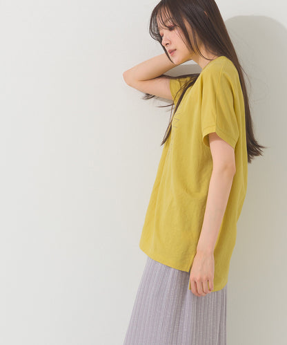 【OMNES】接触冷感 ロゴフレンチスリーブ半袖Tシャツ【261W430OMN022】