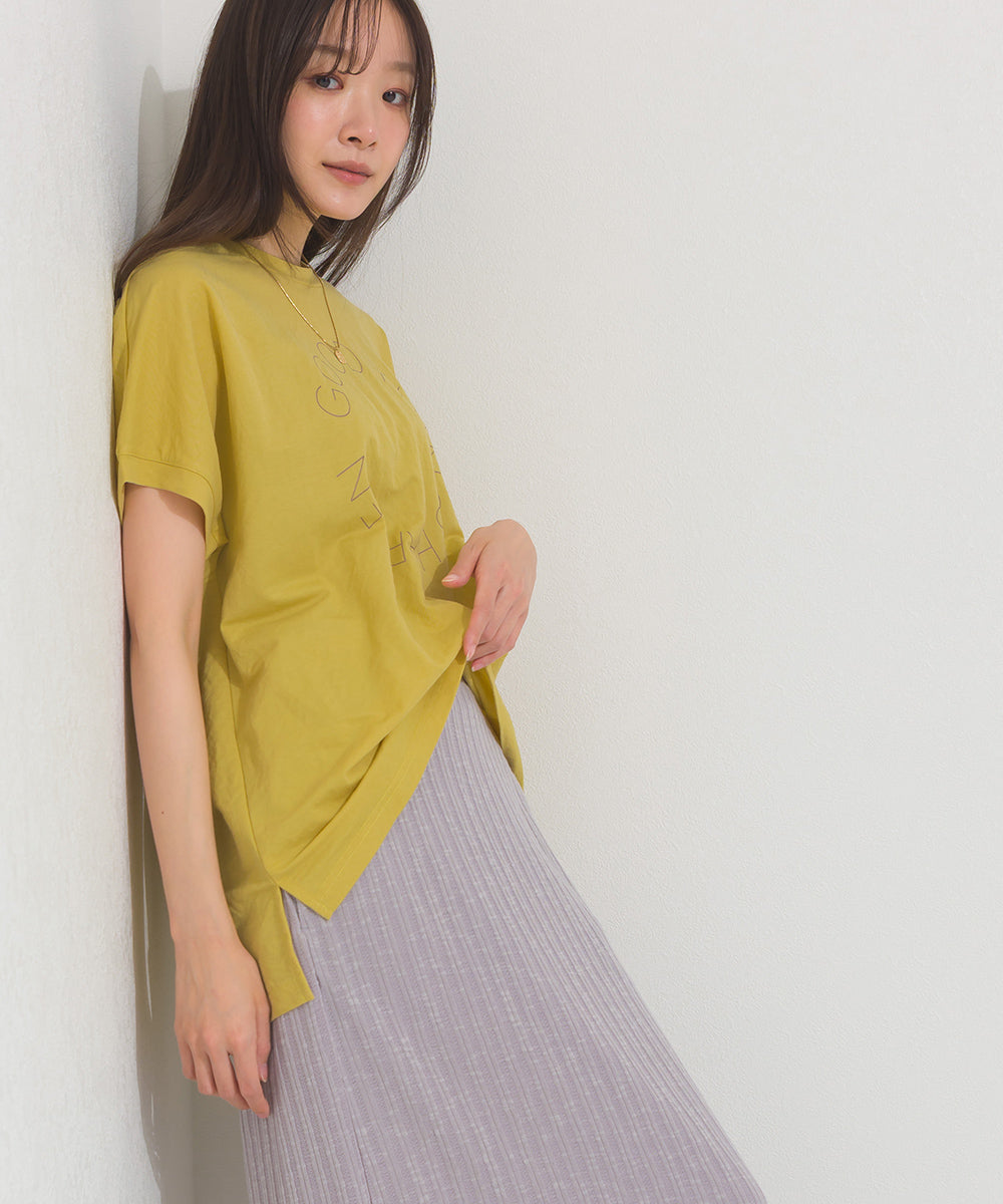 【OMNES】接触冷感 ロゴフレンチスリーブ半袖Tシャツ【261W430OMN022】