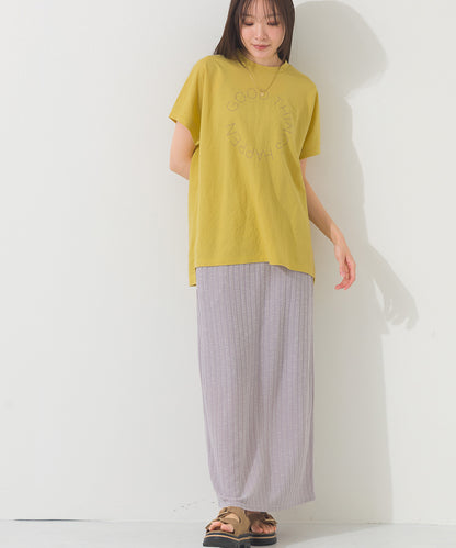 【OMNES】接触冷感 ロゴフレンチスリーブ半袖Tシャツ【261W430OMN022】
