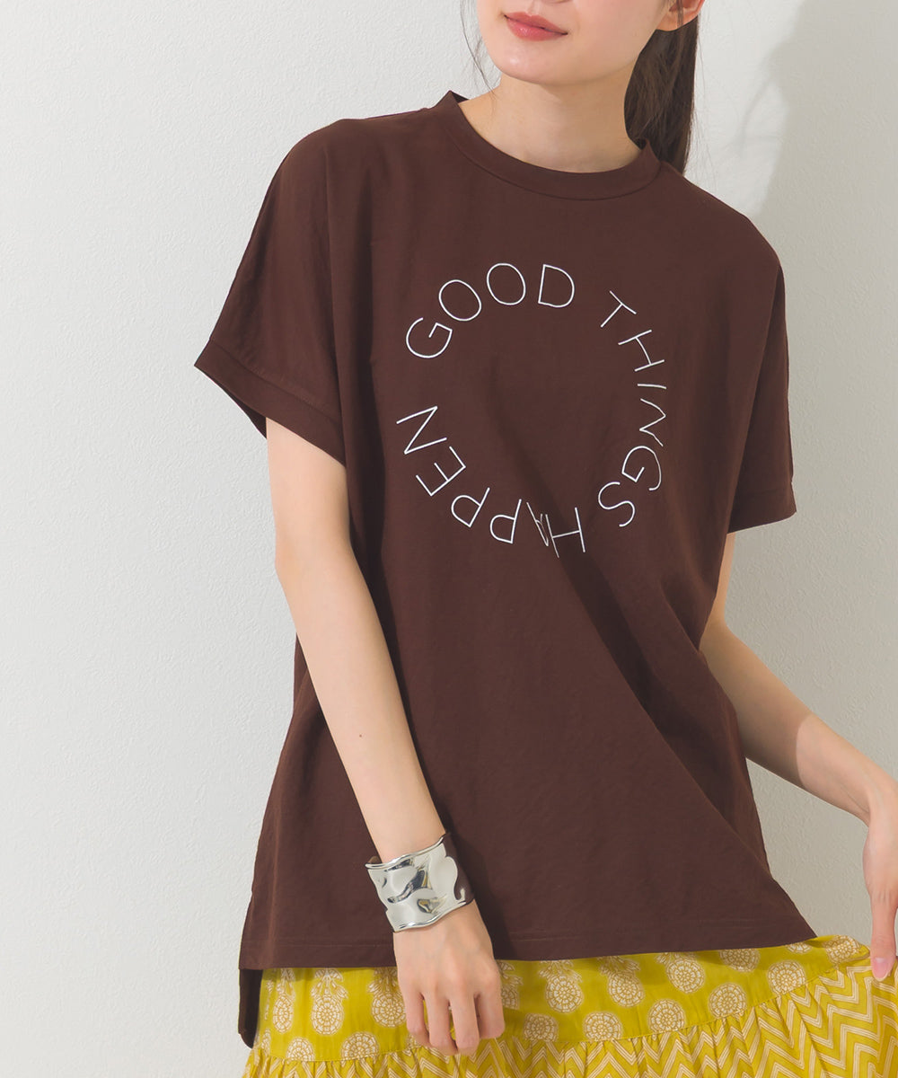 【OMNES】接触冷感 ロゴフレンチスリーブ半袖Tシャツ【261W430OMN022】