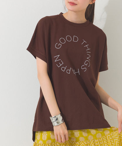 【OMNES】接触冷感 ロゴフレンチスリーブ半袖Tシャツ【261W430OMN022】