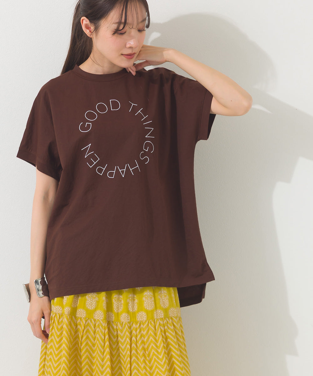 【OMNES】接触冷感 ロゴフレンチスリーブ半袖Tシャツ【261W430OMN022】