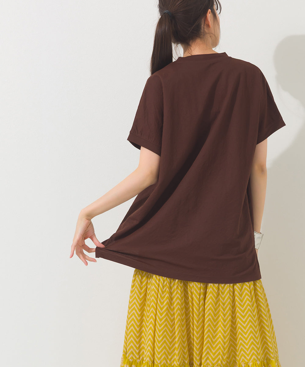【OMNES】接触冷感 ロゴフレンチスリーブ半袖Tシャツ【261W430OMN022】