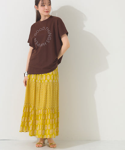 【OMNES】接触冷感 ロゴフレンチスリーブ半袖Tシャツ【261W430OMN022】