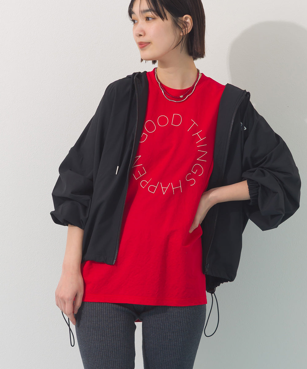 【OMNES】接触冷感 ロゴフレンチスリーブ半袖Tシャツ【261W430OMN022】