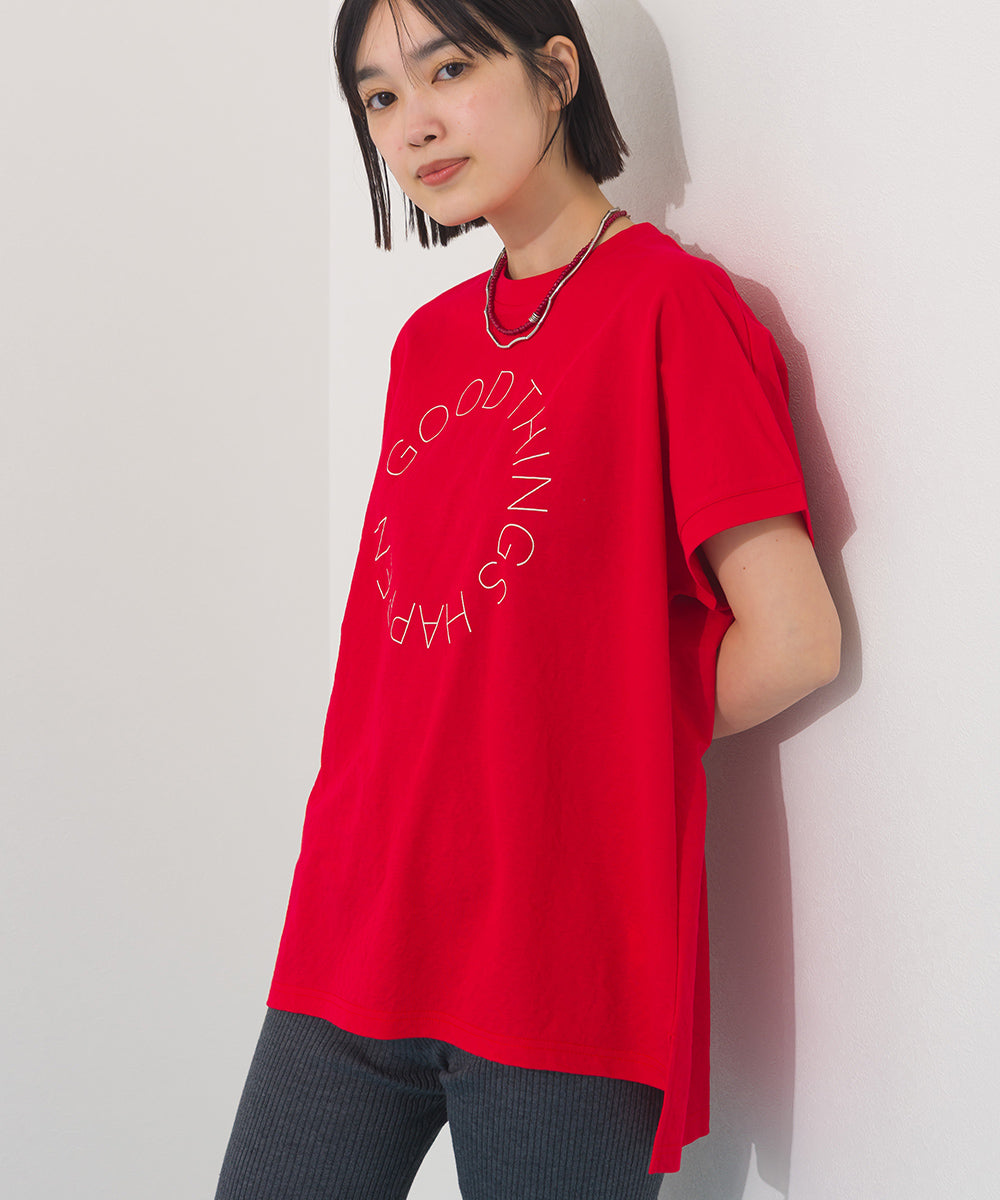 【OMNES】接触冷感 ロゴフレンチスリーブ半袖Tシャツ【261W430OMN022】