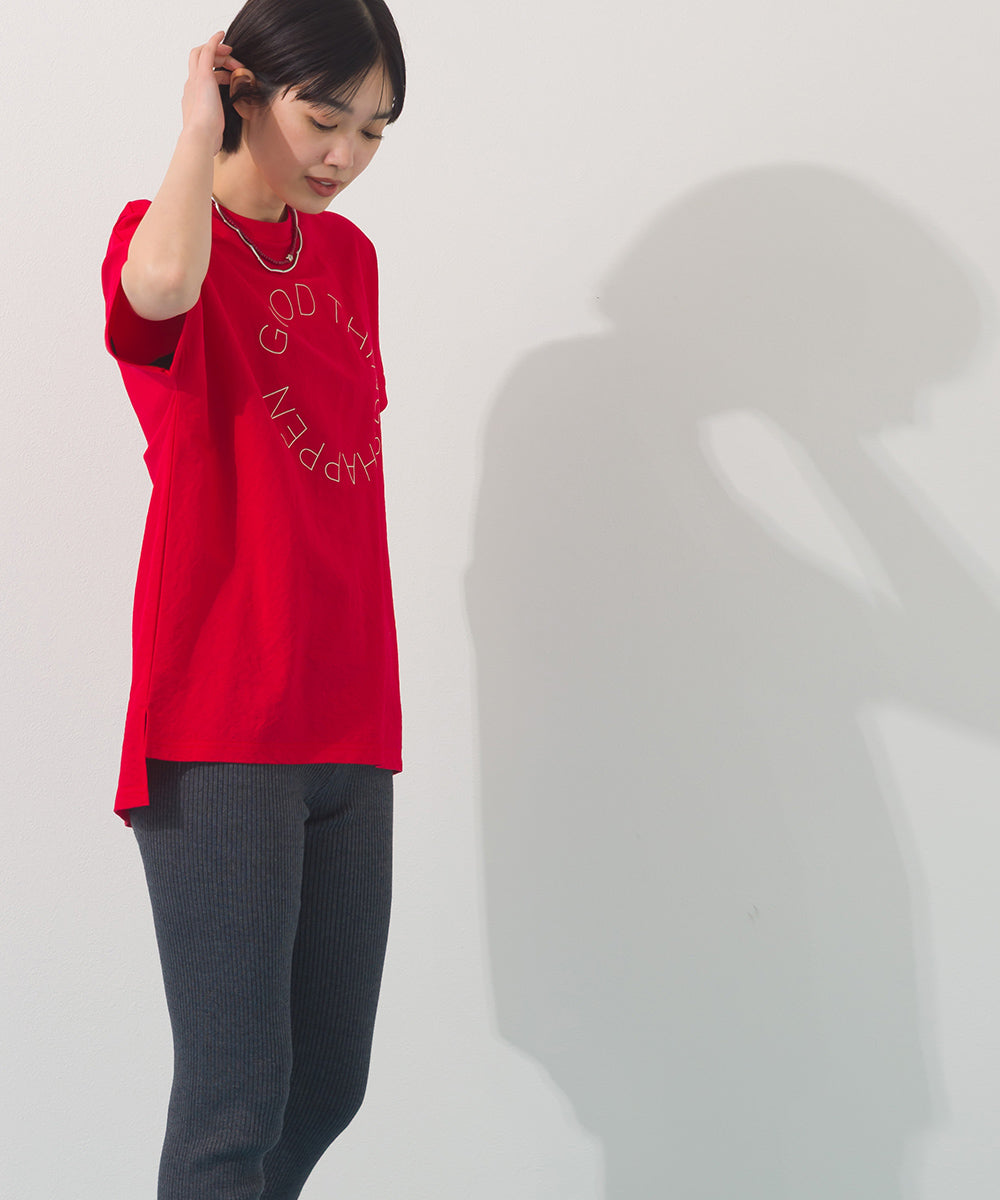 【OMNES】接触冷感 ロゴフレンチスリーブ半袖Tシャツ【261W430OMN022】