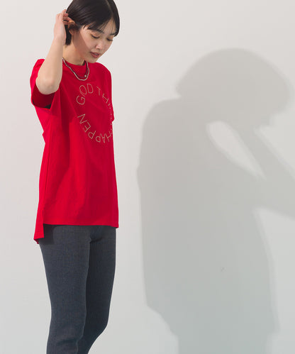 【OMNES】接触冷感 ロゴフレンチスリーブ半袖Tシャツ【261W430OMN022】