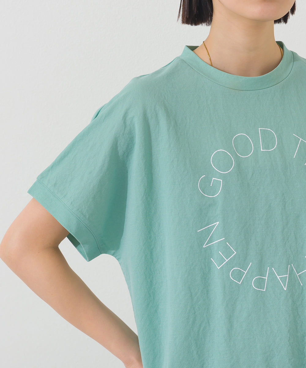 【OMNES】接触冷感 ロゴフレンチスリーブ半袖Tシャツ【261W430OMN022】