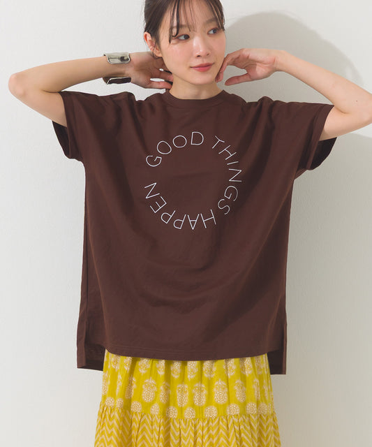 【OMNES】接触冷感 ロゴフレンチスリーブ半袖Tシャツ【261W430OMN022】