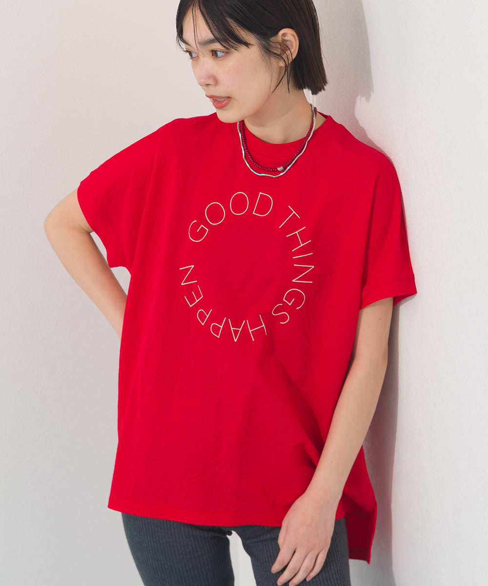 【OMNES】接触冷感 ロゴフレンチスリーブ半袖Tシャツ【261W430OMN022】