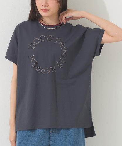【OMNES】接触冷感 ロゴフレンチスリーブ半袖Tシャツ【261W430OMN022】
