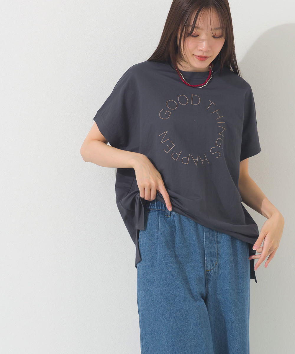 【OMNES】接触冷感 ロゴフレンチスリーブ半袖Tシャツ【261W430OMN022】