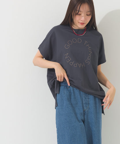 【OMNES】接触冷感 ロゴフレンチスリーブ半袖Tシャツ【261W430OMN022】