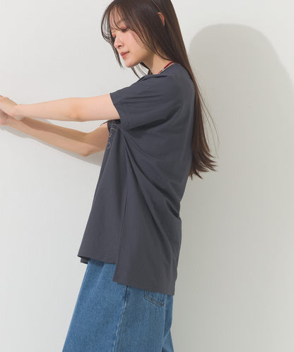 【OMNES】接触冷感 ロゴフレンチスリーブ半袖Tシャツ【261W430OMN022】