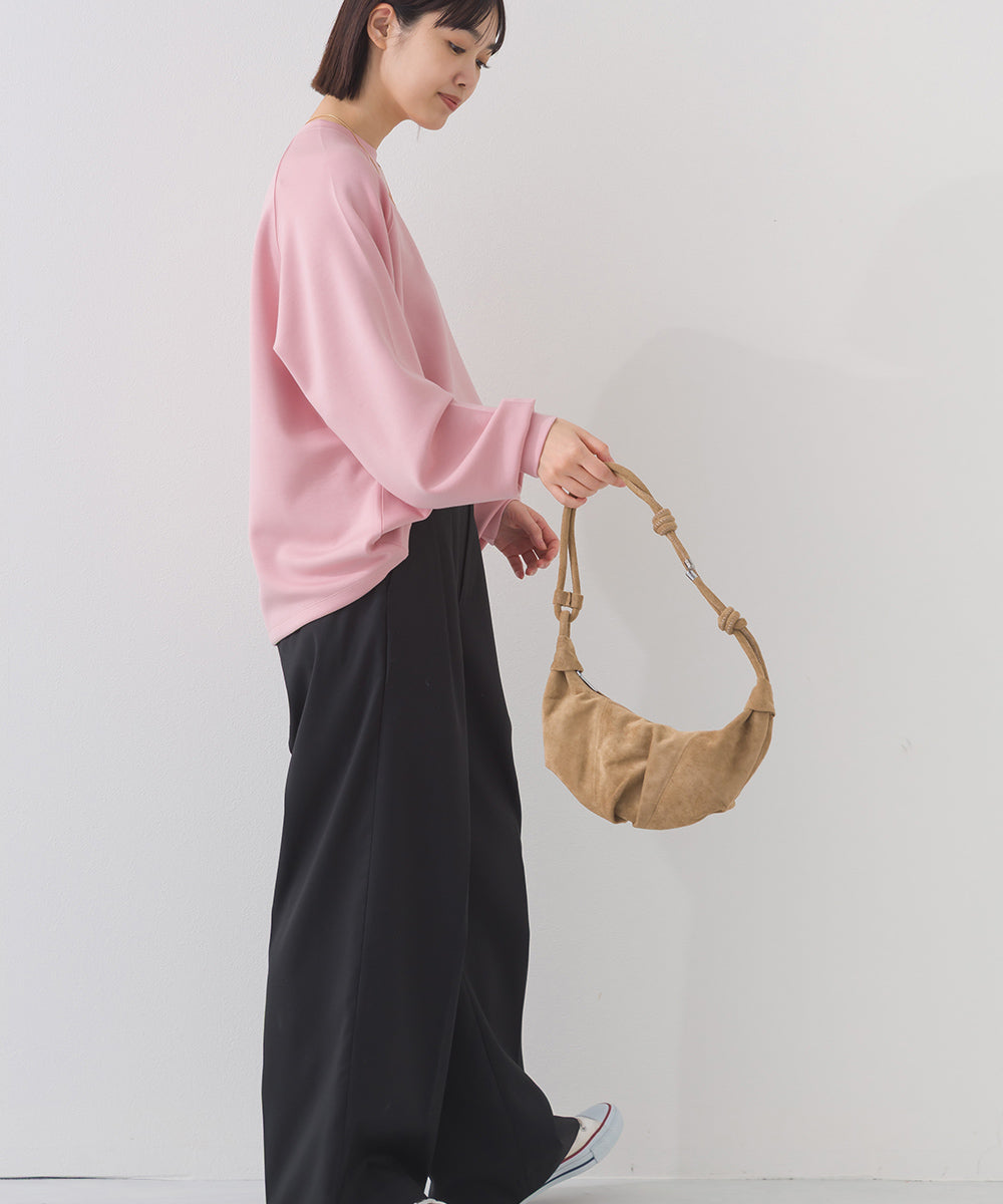 【OMNES】ソフトポンチロゴプリント裾ドローコード 長袖Tシャツ UVカット 花粉リリース付【261W430OMN023】