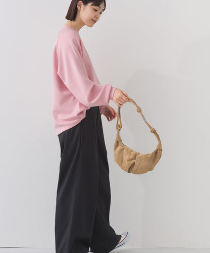 【OMNES】ソフトポンチロゴプリント裾ドローコード 長袖Tシャツ UVカット 花粉リリース付【261W430OMN023】