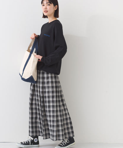 【OMNES】ソフトポンチロゴプリント裾ドローコード 長袖Tシャツ UVカット 花粉リリース付【261W430OMN023】