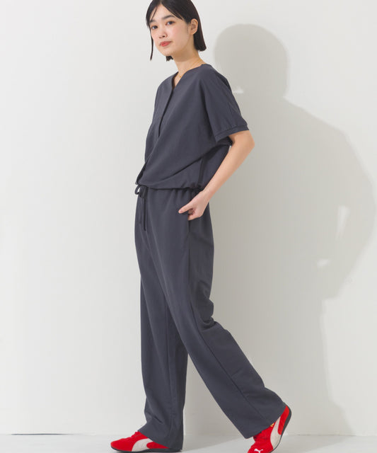 【OMNES】接触冷感 ウエストドローコードオールインワン【261W434OMN027】