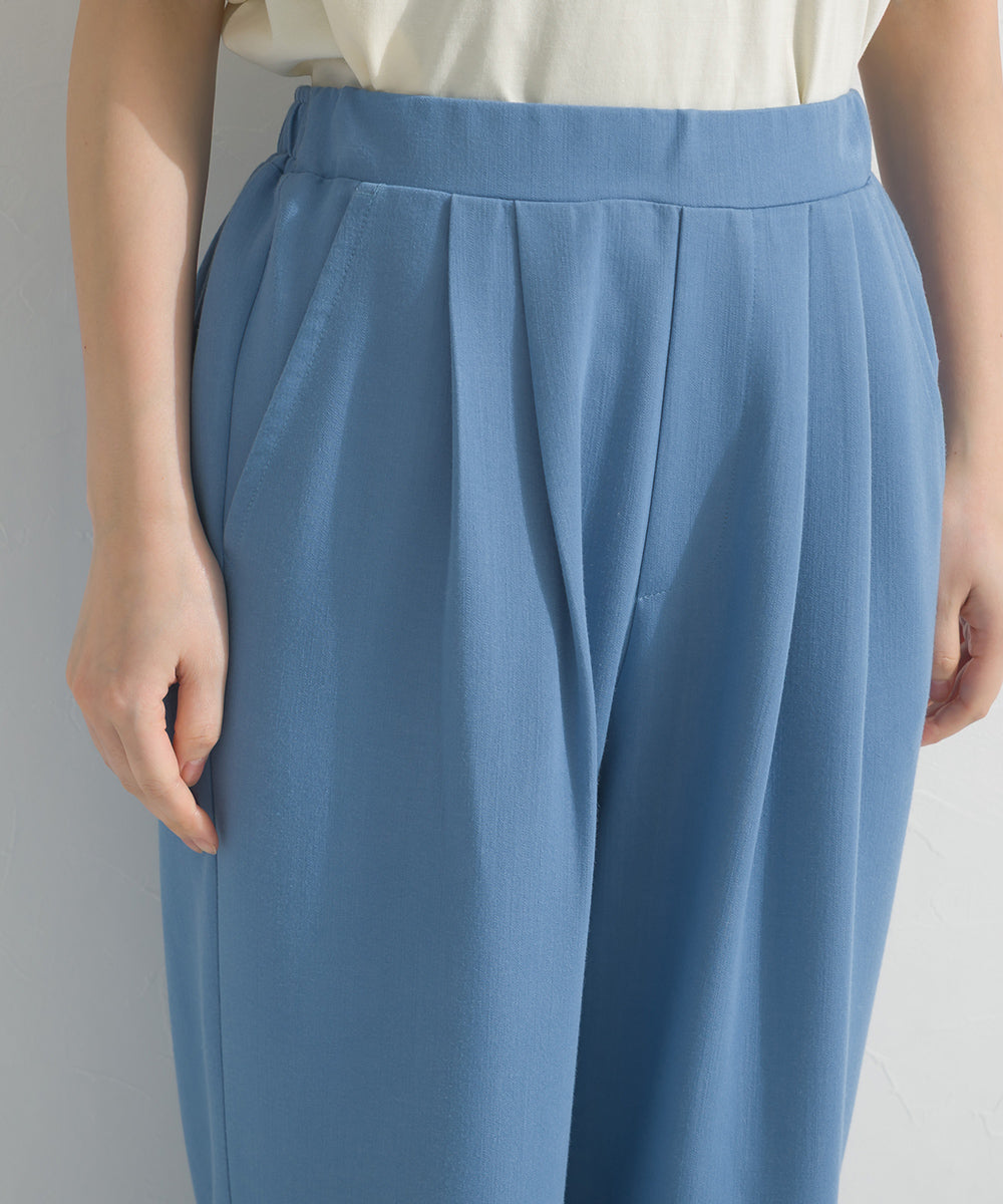 【OMNES】デニムライク２タックテーパードパンツ 花粉リリース付【261W432OMN033】