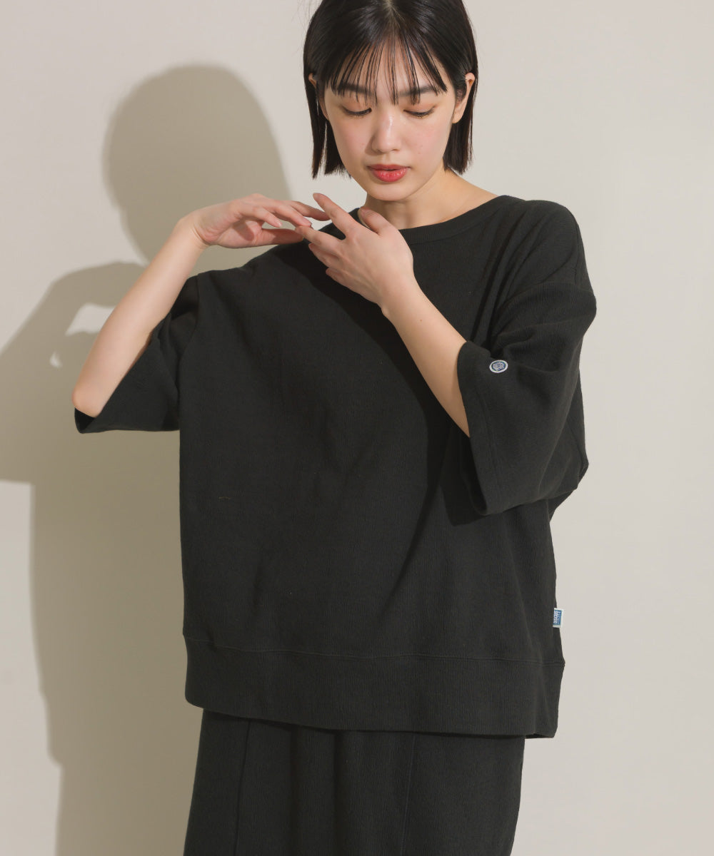 【OMNES】DISCUS別注 カット楊柳 半袖Tシャツ【261W430DIS257】