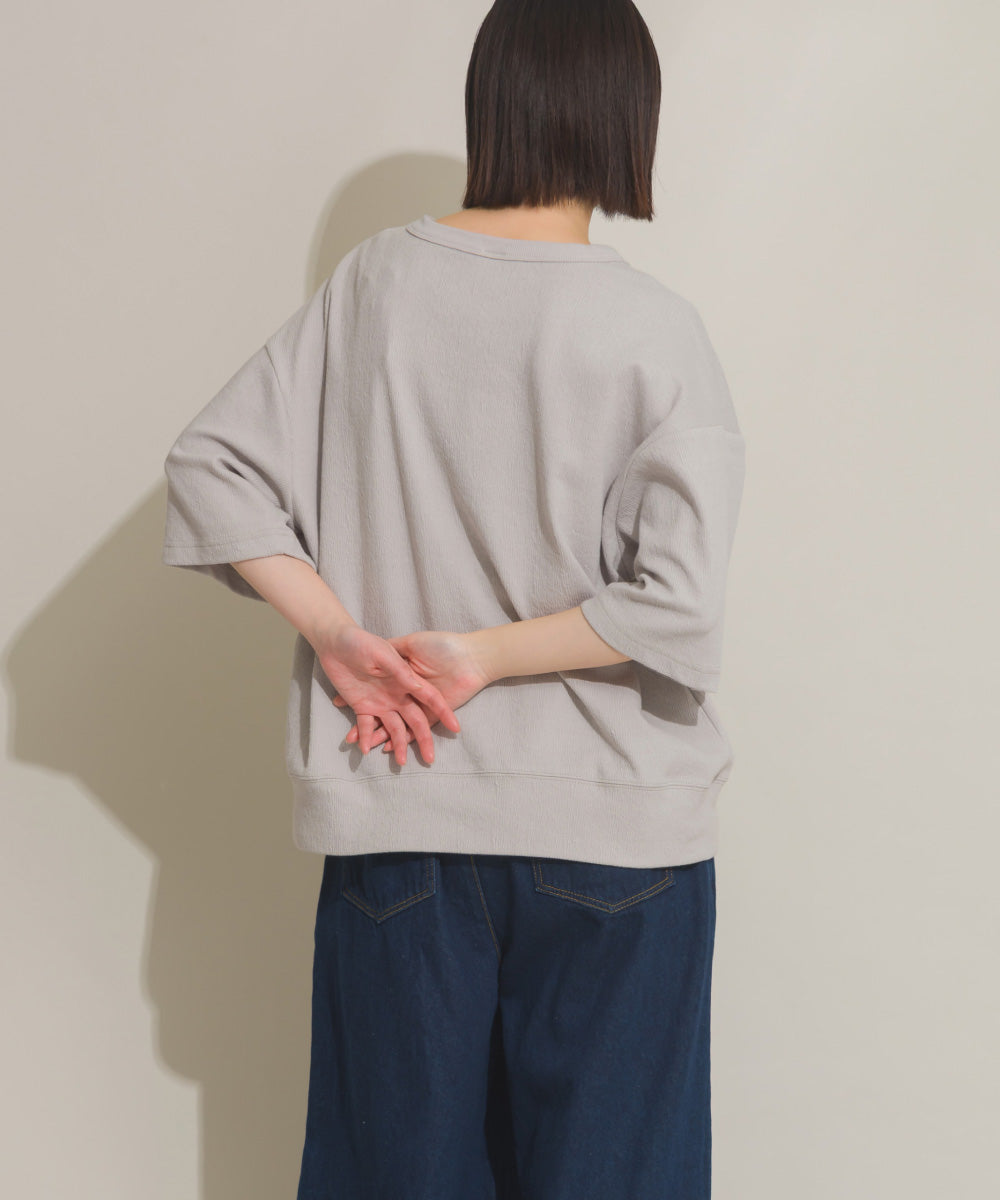 【OMNES】DISCUS別注 カット楊柳 半袖Tシャツ【261W430DIS257】