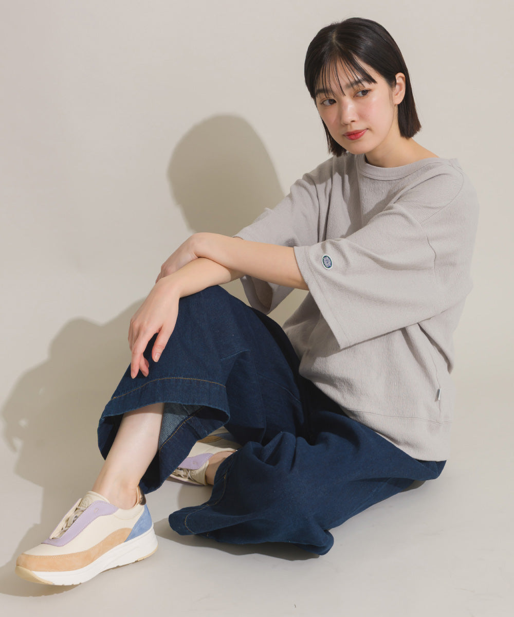 【OMNES】DISCUS別注 カット楊柳 半袖Tシャツ【261W430DIS257】