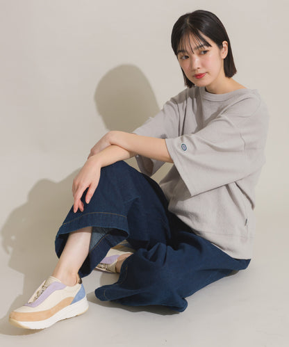 【OMNES】DISCUS別注 カット楊柳 半袖Tシャツ【261W430DIS257】