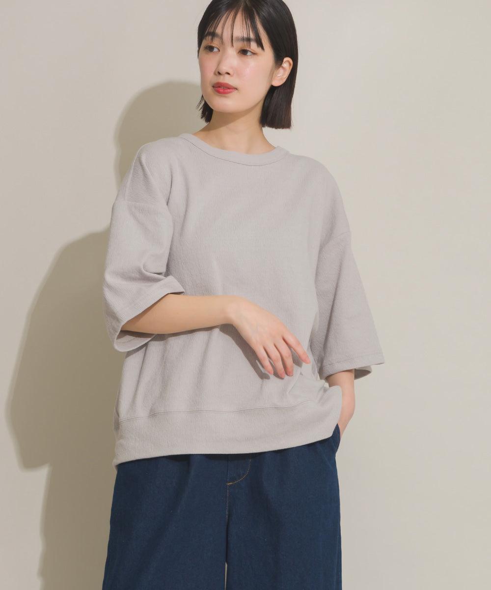 【OMNES】DISCUS別注 カット楊柳 半袖Tシャツ【261W430DIS257】