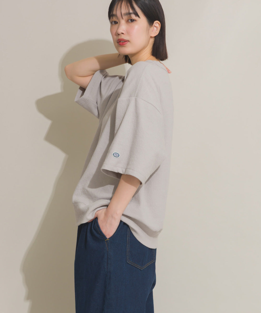 【OMNES】DISCUS別注 カット楊柳 半袖Tシャツ【261W430DIS257】
